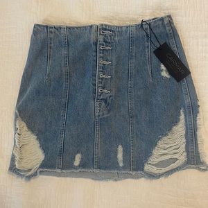 Carmar Women’s Ripped Denim Skirt
